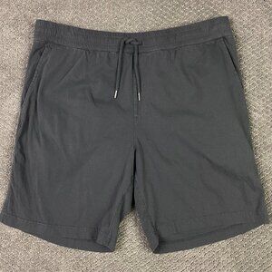 Faherty Shorts Mens XL Gray Organic Cotton Drawstring Elastic Waistband Athletic